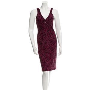 Diane von Furstenberg feather print Ercury dress